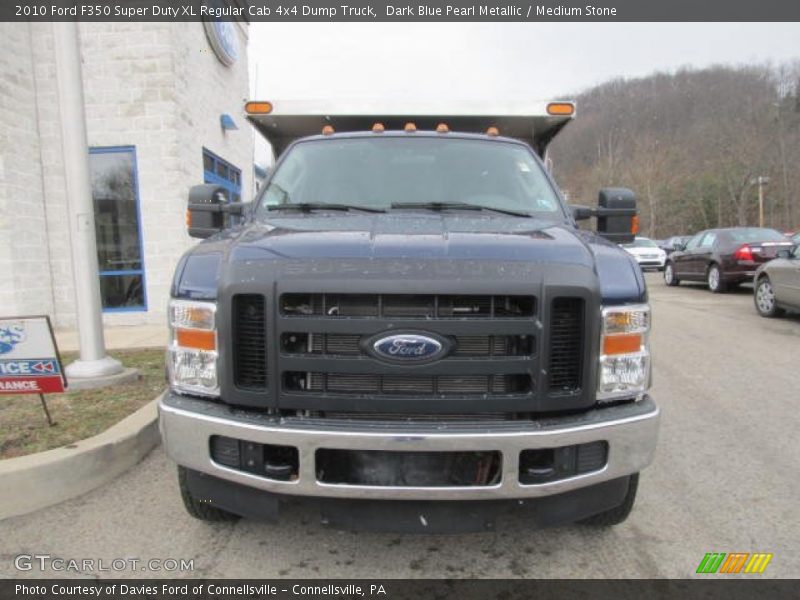 Dark Blue Pearl Metallic / Medium Stone 2010 Ford F350 Super Duty XL Regular Cab 4x4 Dump Truck