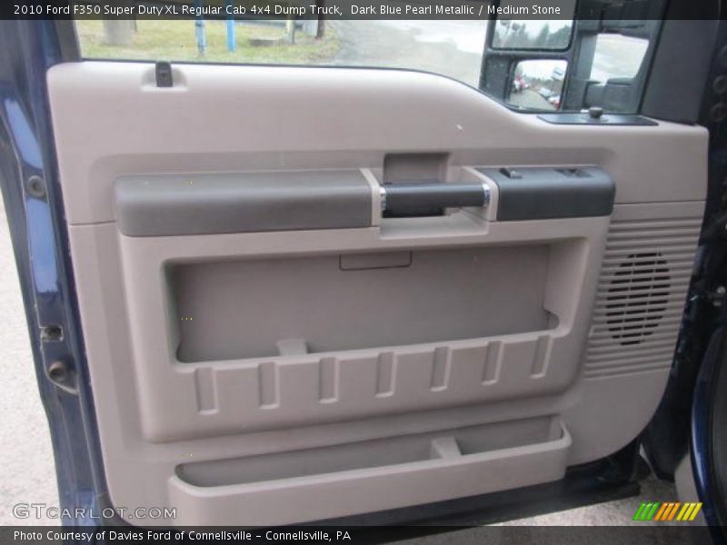Dark Blue Pearl Metallic / Medium Stone 2010 Ford F350 Super Duty XL Regular Cab 4x4 Dump Truck