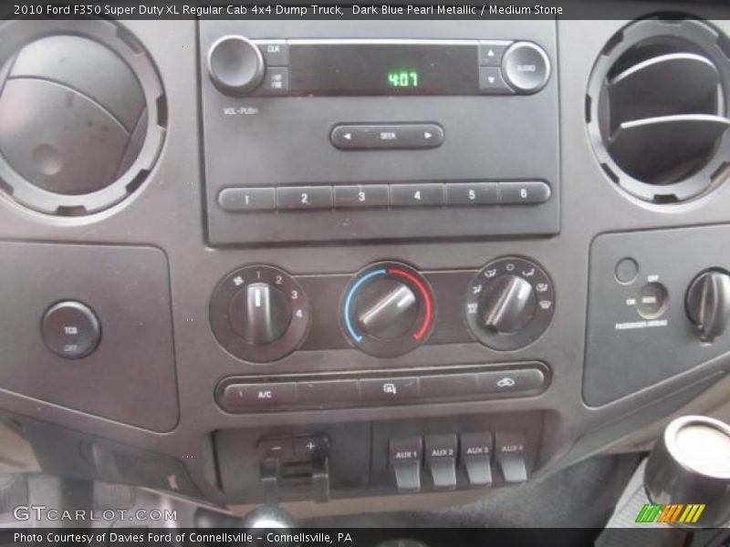 Dark Blue Pearl Metallic / Medium Stone 2010 Ford F350 Super Duty XL Regular Cab 4x4 Dump Truck