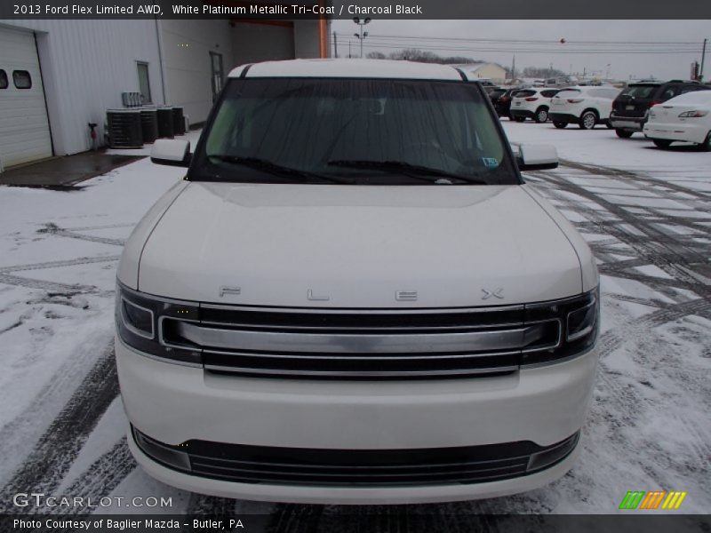 White Platinum Metallic Tri-Coat / Charcoal Black 2013 Ford Flex Limited AWD