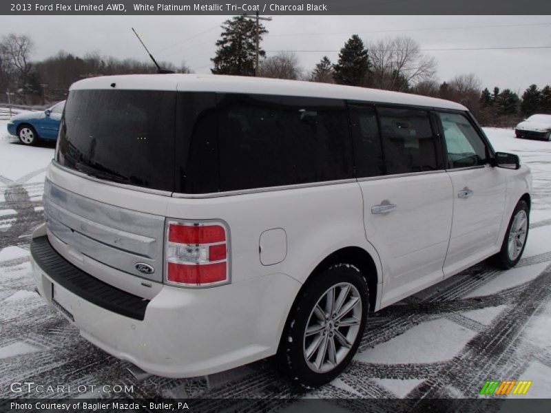 White Platinum Metallic Tri-Coat / Charcoal Black 2013 Ford Flex Limited AWD