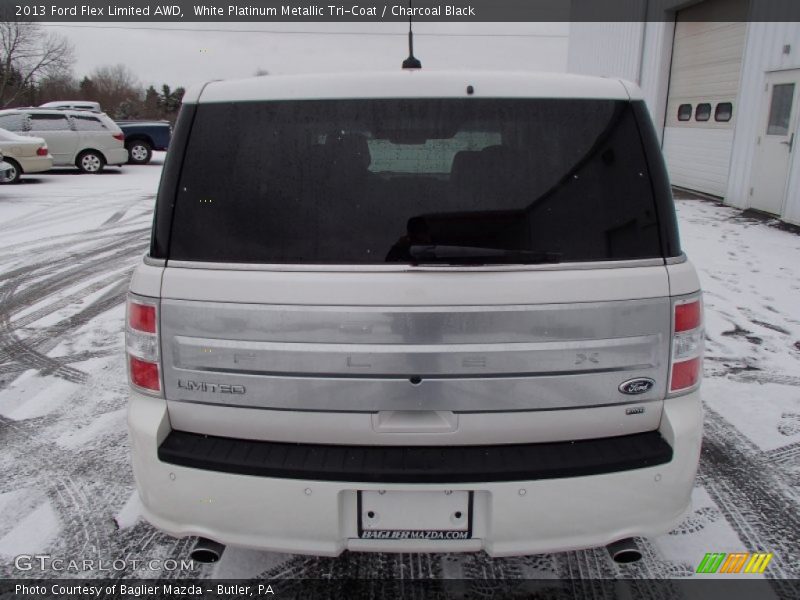 White Platinum Metallic Tri-Coat / Charcoal Black 2013 Ford Flex Limited AWD