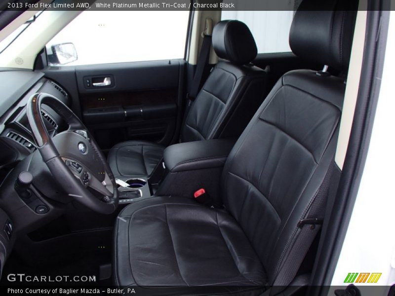 White Platinum Metallic Tri-Coat / Charcoal Black 2013 Ford Flex Limited AWD