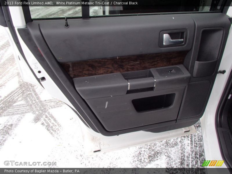 White Platinum Metallic Tri-Coat / Charcoal Black 2013 Ford Flex Limited AWD