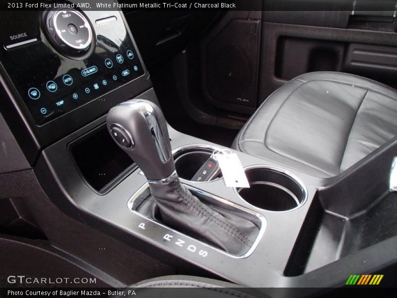 White Platinum Metallic Tri-Coat / Charcoal Black 2013 Ford Flex Limited AWD