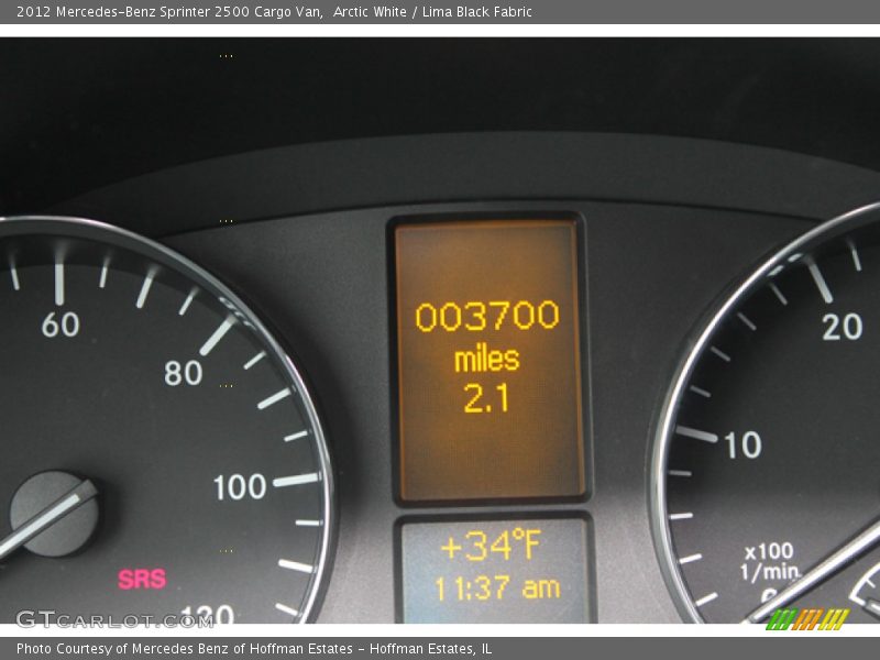 Arctic White / Lima Black Fabric 2012 Mercedes-Benz Sprinter 2500 Cargo Van