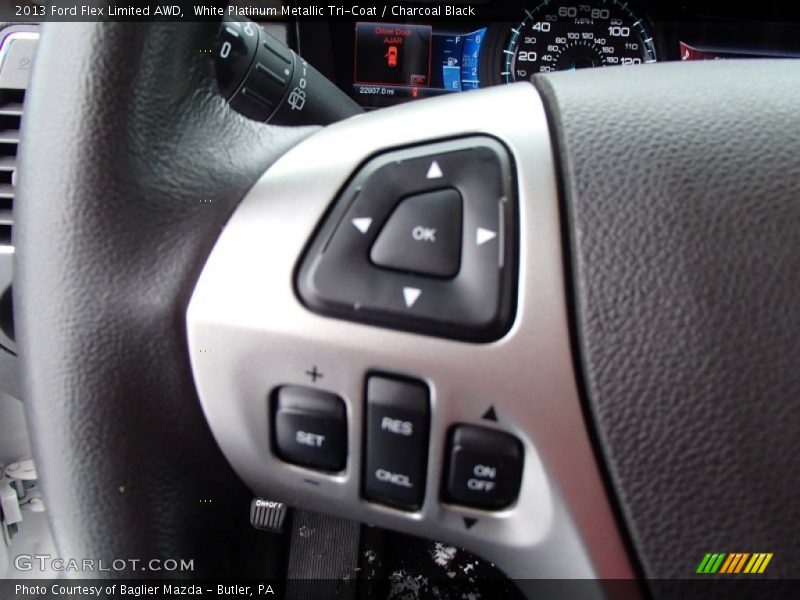 White Platinum Metallic Tri-Coat / Charcoal Black 2013 Ford Flex Limited AWD
