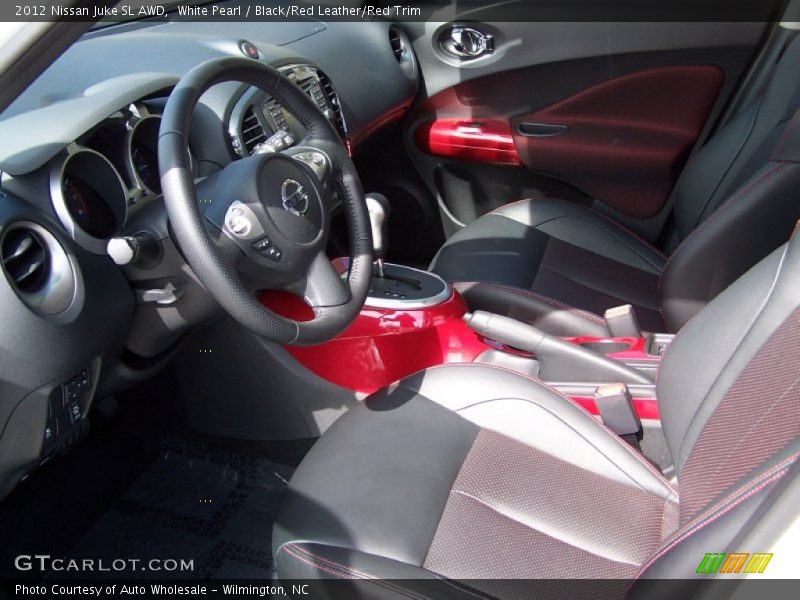 Black/Red Leather/Red Trim Interior - 2012 Juke SL AWD 