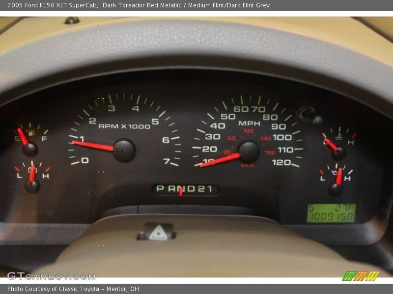 Dark Toreador Red Metallic / Medium Flint/Dark Flint Grey 2005 Ford F150 XLT SuperCab