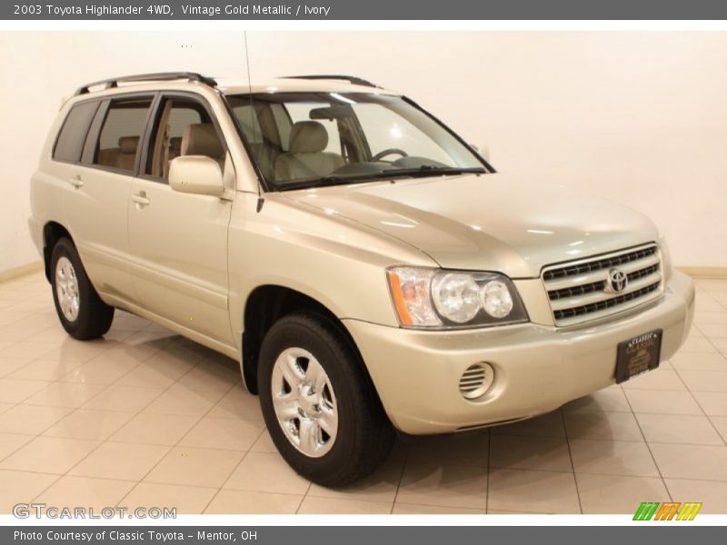 Vintage Gold Metallic / Ivory 2003 Toyota Highlander 4WD