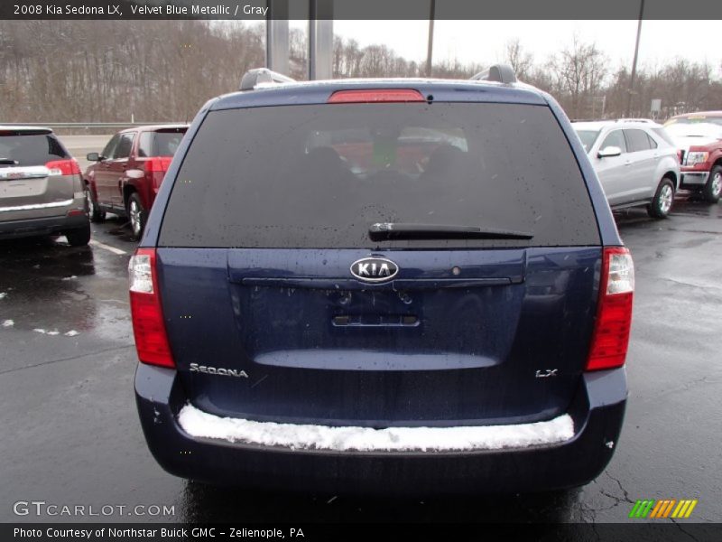 Velvet Blue Metallic / Gray 2008 Kia Sedona LX
