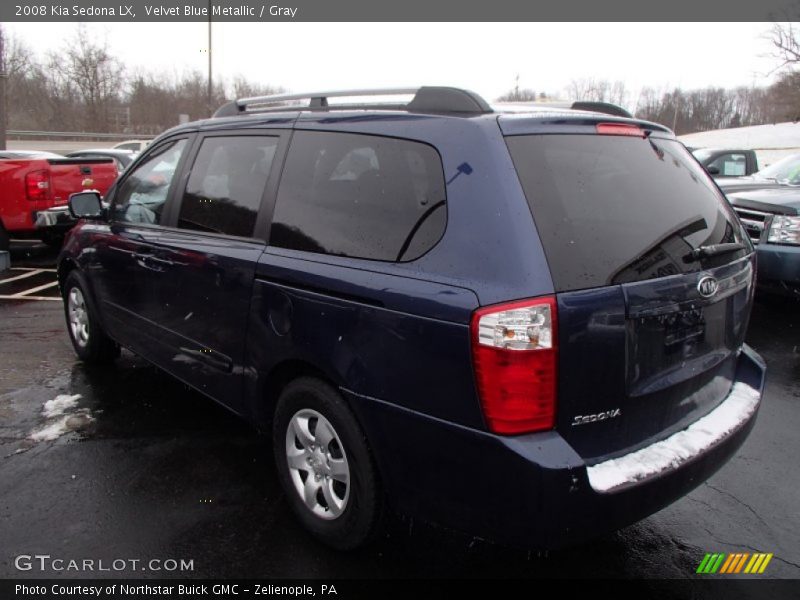 Velvet Blue Metallic / Gray 2008 Kia Sedona LX