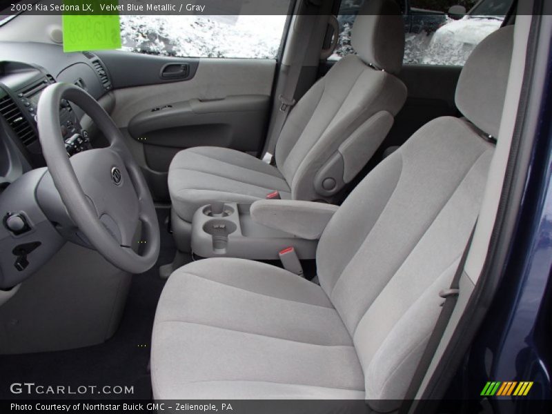Velvet Blue Metallic / Gray 2008 Kia Sedona LX