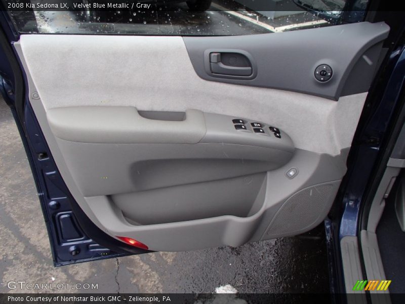 Velvet Blue Metallic / Gray 2008 Kia Sedona LX