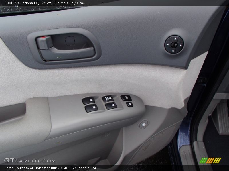Velvet Blue Metallic / Gray 2008 Kia Sedona LX