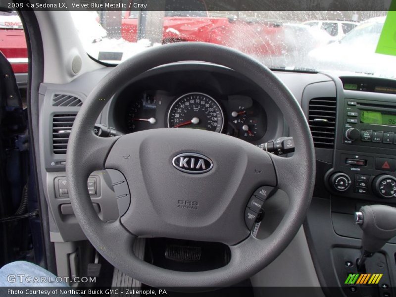 Velvet Blue Metallic / Gray 2008 Kia Sedona LX