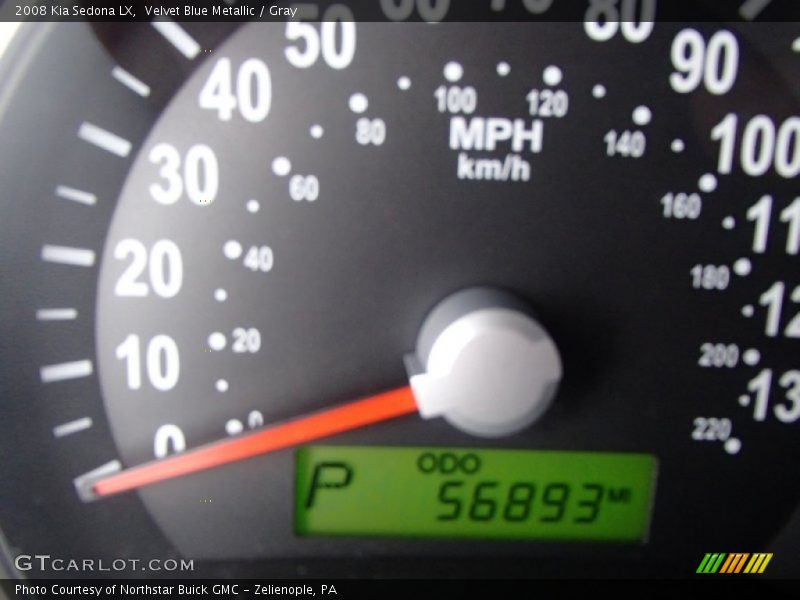 Velvet Blue Metallic / Gray 2008 Kia Sedona LX