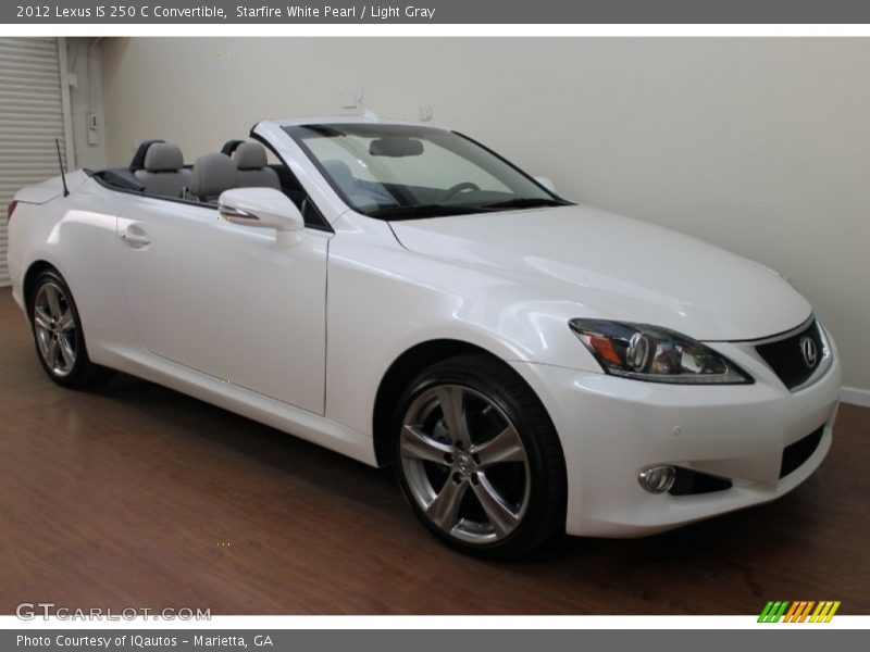 Starfire White Pearl / Light Gray 2012 Lexus IS 250 C Convertible
