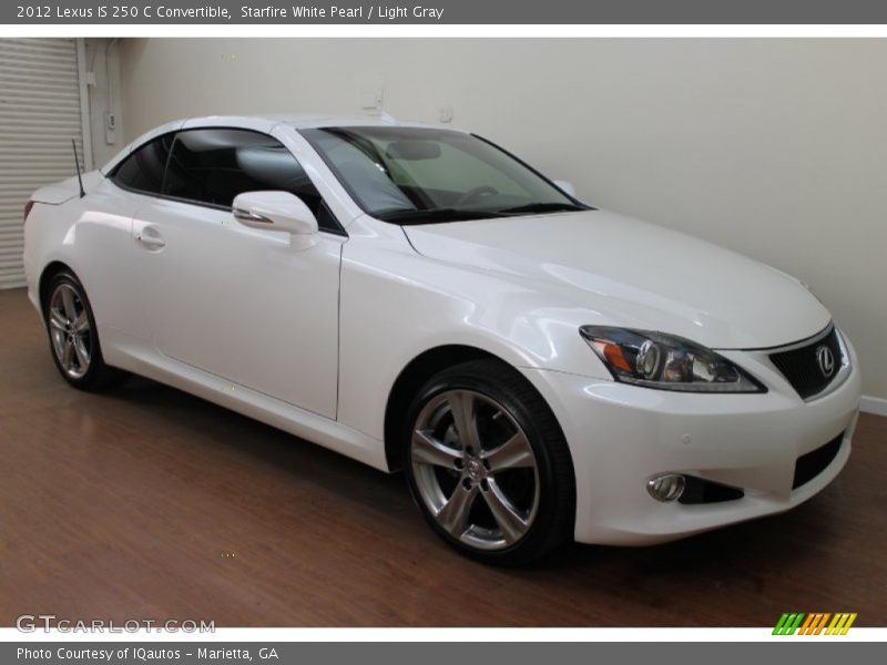 Starfire White Pearl / Light Gray 2012 Lexus IS 250 C Convertible