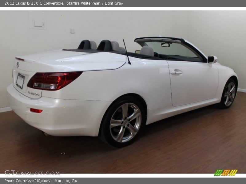 Starfire White Pearl / Light Gray 2012 Lexus IS 250 C Convertible