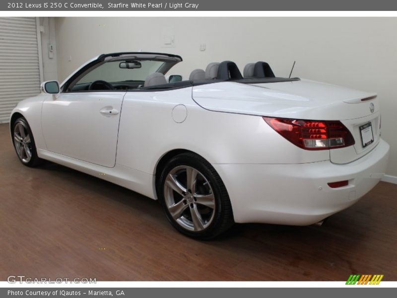 Starfire White Pearl / Light Gray 2012 Lexus IS 250 C Convertible