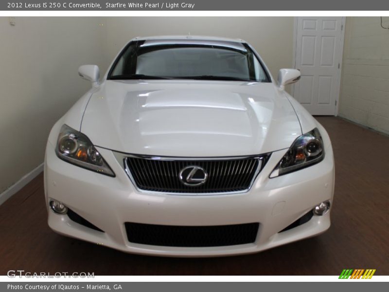 Starfire White Pearl / Light Gray 2012 Lexus IS 250 C Convertible