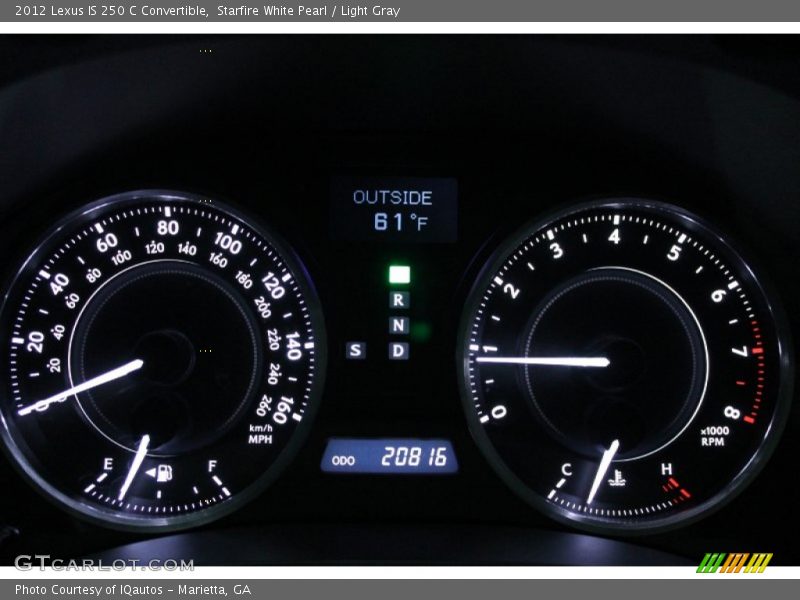 2012 IS 250 C Convertible 250 C Convertible Gauges