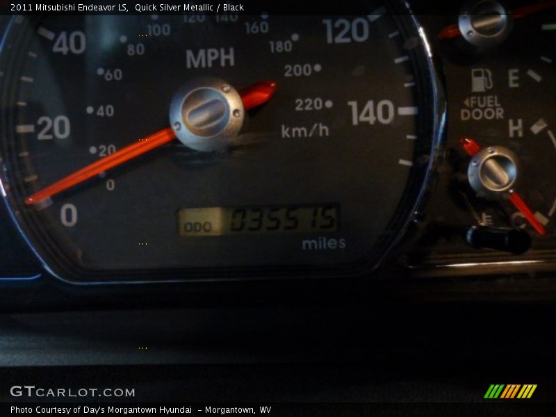 Quick Silver Metallic / Black 2011 Mitsubishi Endeavor LS