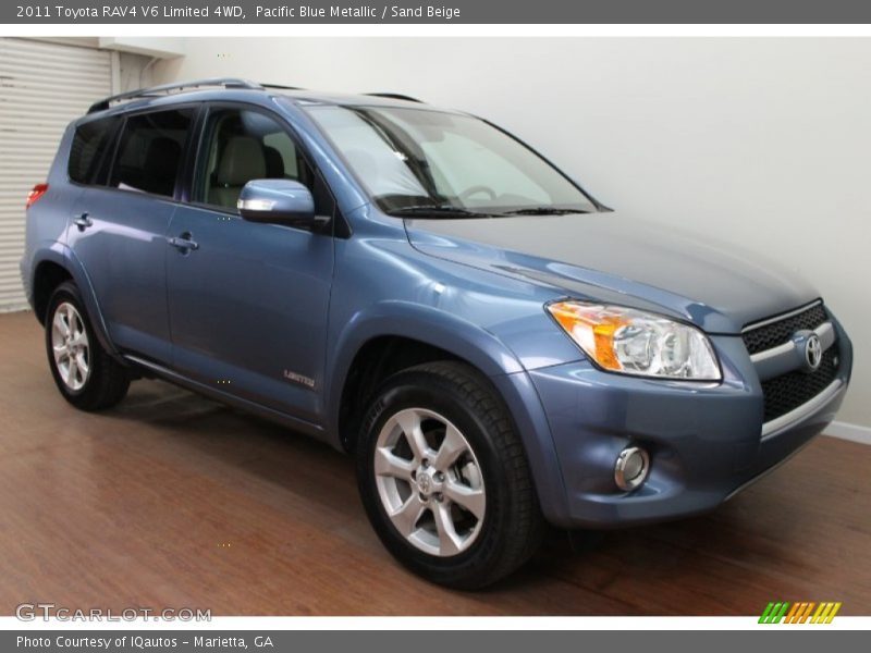 Pacific Blue Metallic / Sand Beige 2011 Toyota RAV4 V6 Limited 4WD