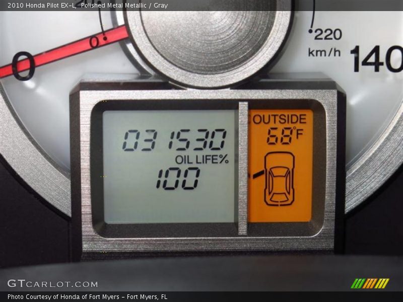 Polished Metal Metallic / Gray 2010 Honda Pilot EX-L