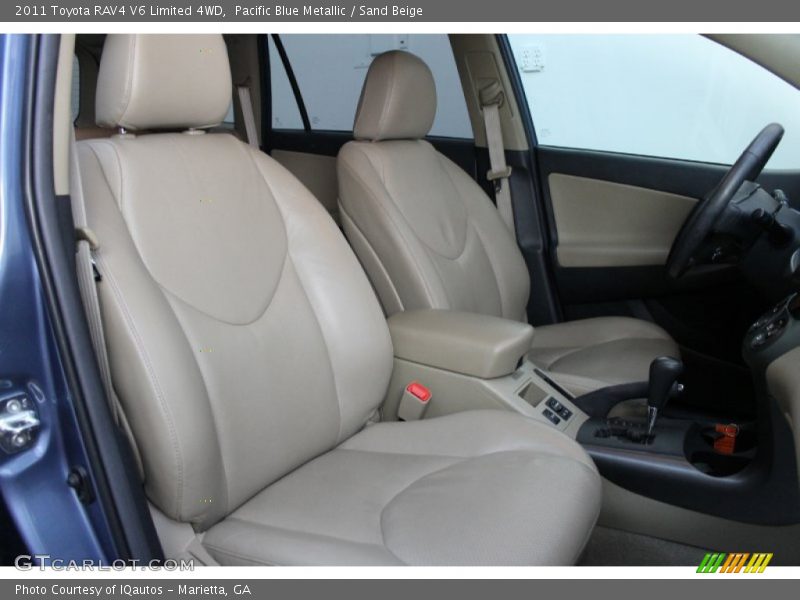 Pacific Blue Metallic / Sand Beige 2011 Toyota RAV4 V6 Limited 4WD