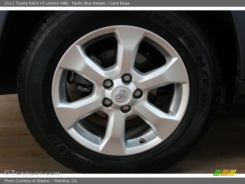 Pacific Blue Metallic / Sand Beige 2011 Toyota RAV4 V6 Limited 4WD