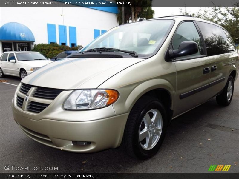 Linen Gold Metallic / Medium Slate Gray 2005 Dodge Grand Caravan SE