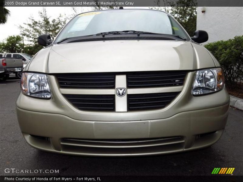 Linen Gold Metallic / Medium Slate Gray 2005 Dodge Grand Caravan SE