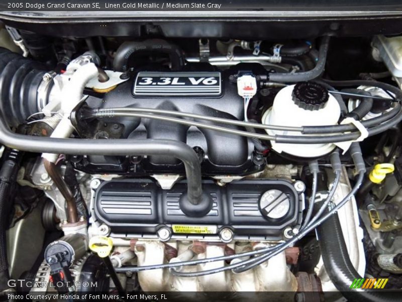 Linen Gold Metallic / Medium Slate Gray 2005 Dodge Grand Caravan SE