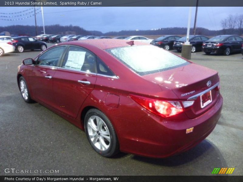 Sparkling Ruby / Camel 2013 Hyundai Sonata Limited