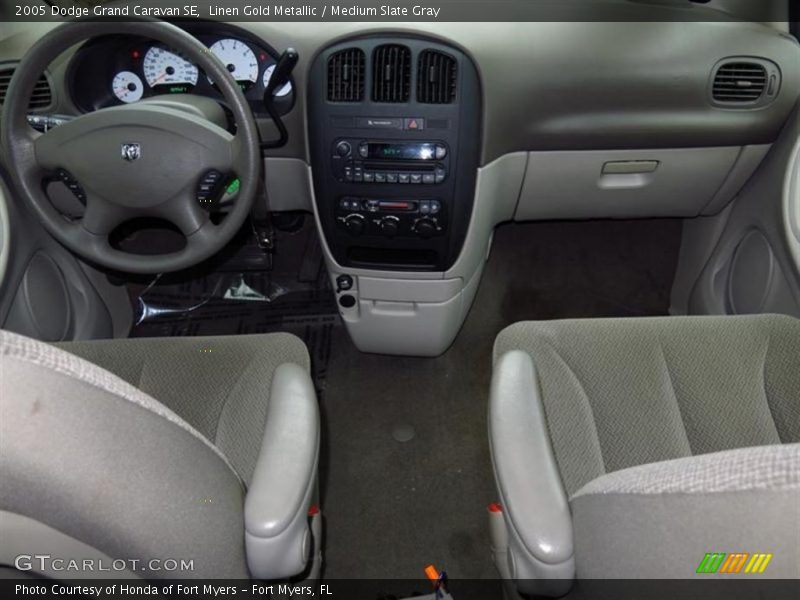Linen Gold Metallic / Medium Slate Gray 2005 Dodge Grand Caravan SE