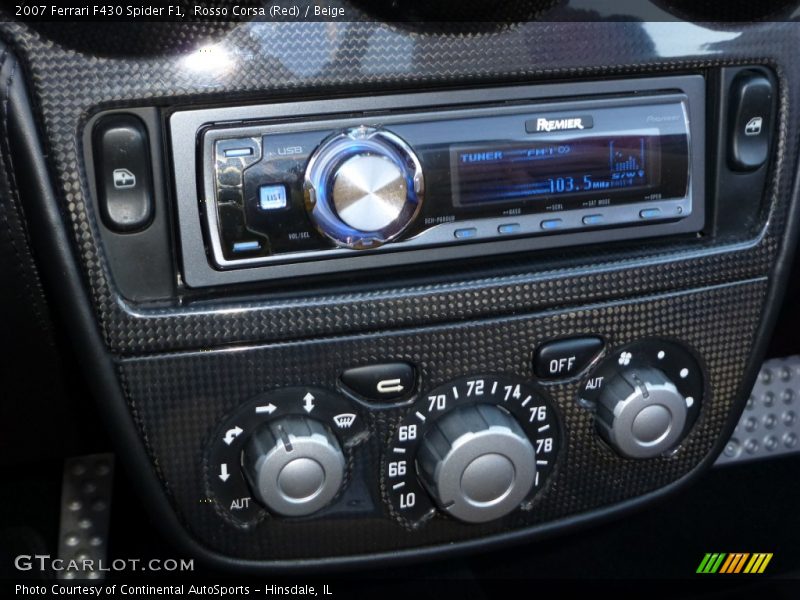 Controls of 2007 F430 Spider F1