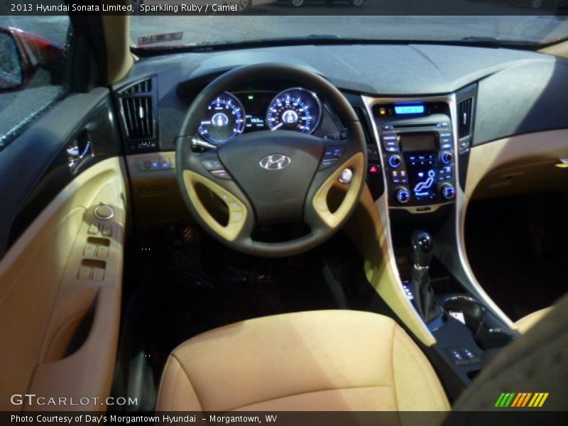 Sparkling Ruby / Camel 2013 Hyundai Sonata Limited