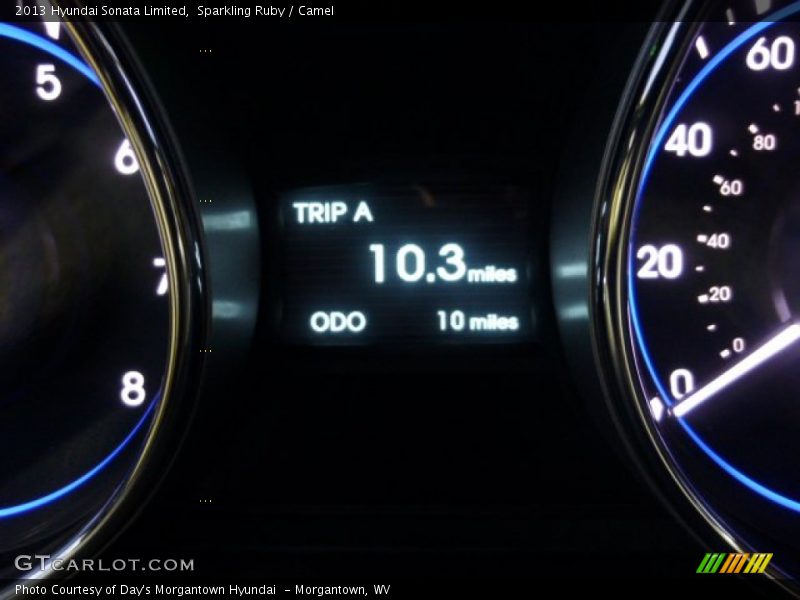 Sparkling Ruby / Camel 2013 Hyundai Sonata Limited