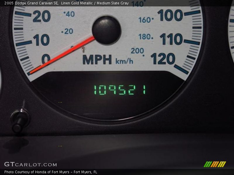 Linen Gold Metallic / Medium Slate Gray 2005 Dodge Grand Caravan SE