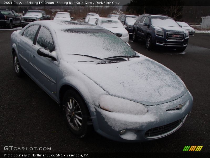 Sterling Blue Satin Glow / Dark Slate Gray 2001 Chrysler Sebring LXi Sedan