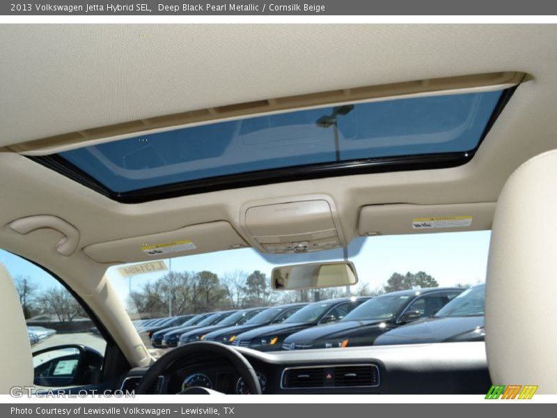 Deep Black Pearl Metallic / Cornsilk Beige 2013 Volkswagen Jetta Hybrid SEL