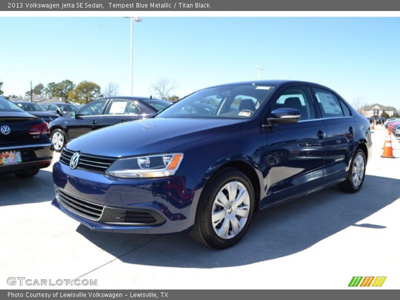 Tempest Blue Metallic / Titan Black 2013 Volkswagen Jetta SE Sedan