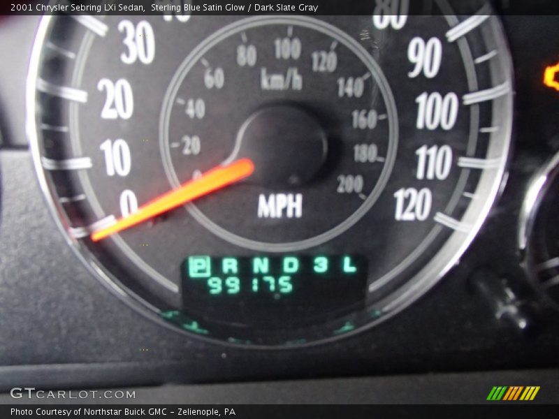 Sterling Blue Satin Glow / Dark Slate Gray 2001 Chrysler Sebring LXi Sedan