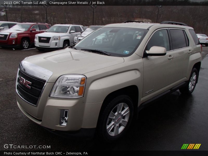 Champagne Silver Metallic / Jet Black 2013 GMC Terrain SLE AWD
