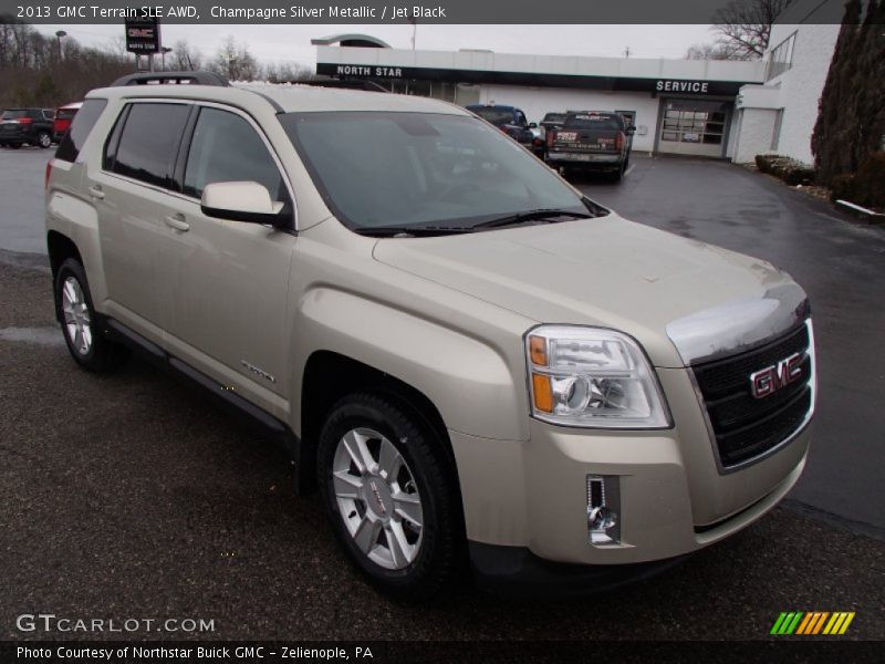 Champagne Silver Metallic / Jet Black 2013 GMC Terrain SLE AWD