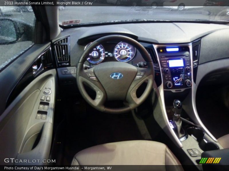 Midnight Black / Gray 2013 Hyundai Sonata Limited