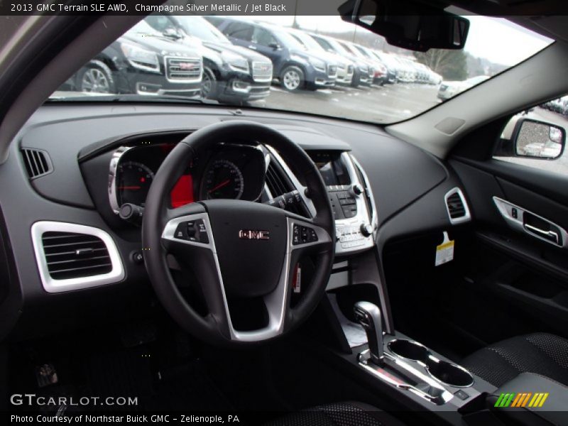 Champagne Silver Metallic / Jet Black 2013 GMC Terrain SLE AWD