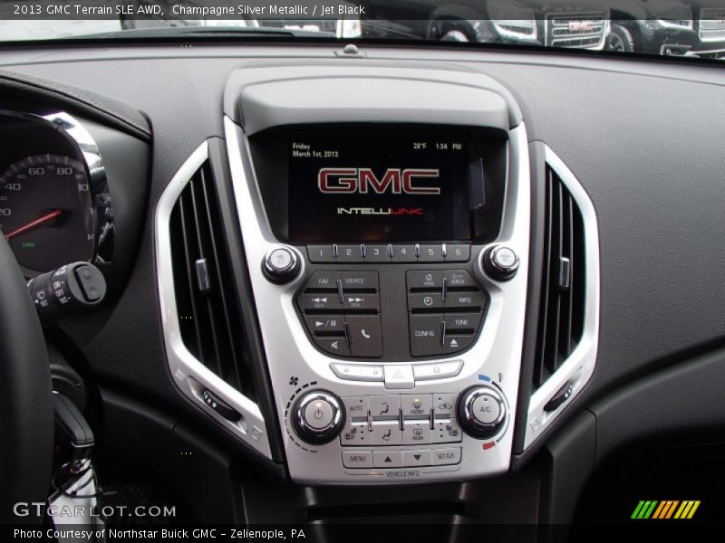Champagne Silver Metallic / Jet Black 2013 GMC Terrain SLE AWD